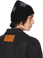 JW Anderson Black Patch Beanie