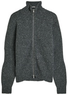 Ymc Nova Wool-blend Cardigan Dark Grey