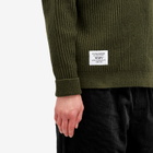 WTAPS Men's 06 Heavy Ribbed Knit Sweater in Olive Drab