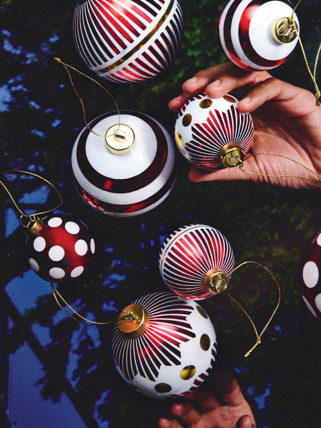 ALESSI Set Of 2 Delight Glass Ornaments