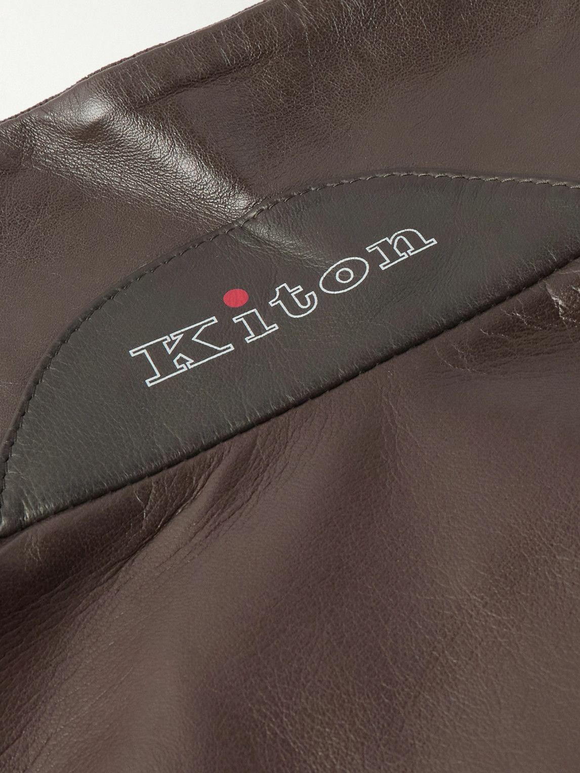 Kiton - Leather Blouson Jacket - Brown