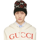 Gucci Black GG Supreme Diamond Beanie