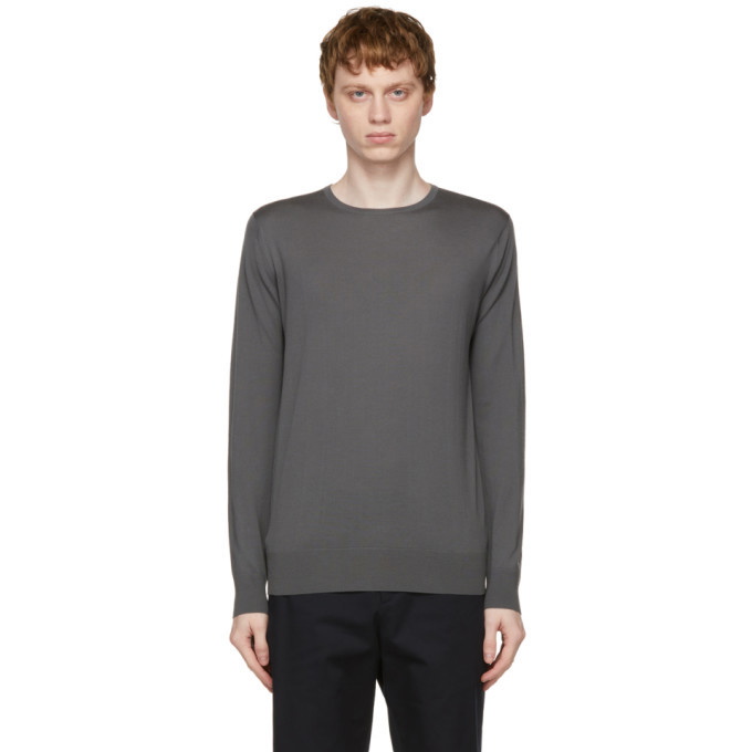 Photo: Loro Piana Taupe Silk Elmwood Crewneck Sweater