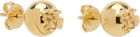 Burberry Gold EKD Sphere Stud Earrings
