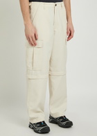 Vowels Zip off Wool-blend Cargo Trousers Off White
