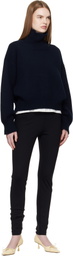 &Daughter Navy Caragh Crop Turtleneck