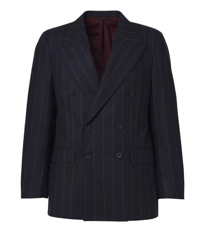 Photo: Rubinacci Chalk stripe virgin wool blazer