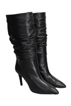 Via Roma 15 High Heels Boots In Black Leather