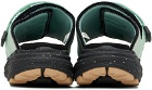 Suicoke Green & Black MOTO-RUN2 Sandals