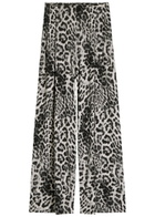 Norma Kamali Mens Pleat Leopard-print Stretch-jersey Trousers