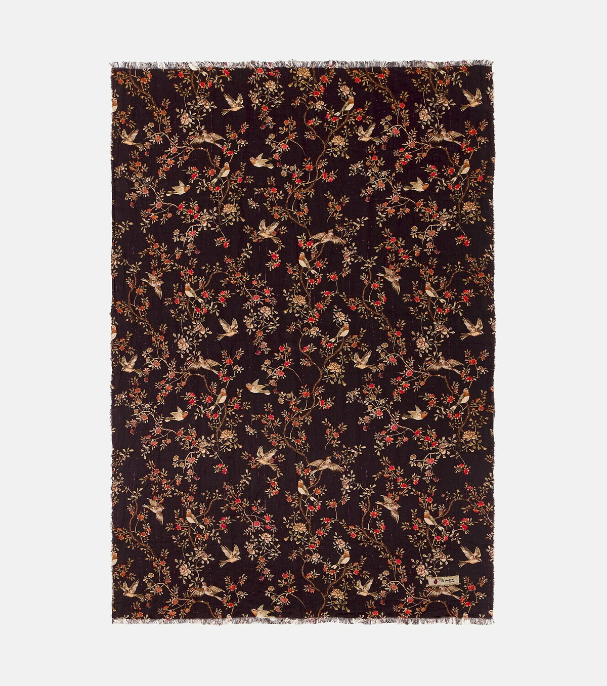 The House of Lyria Firmament floral linen and cotton throw