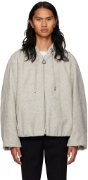 Wooyoungmi Gray Embroidered Hoodie