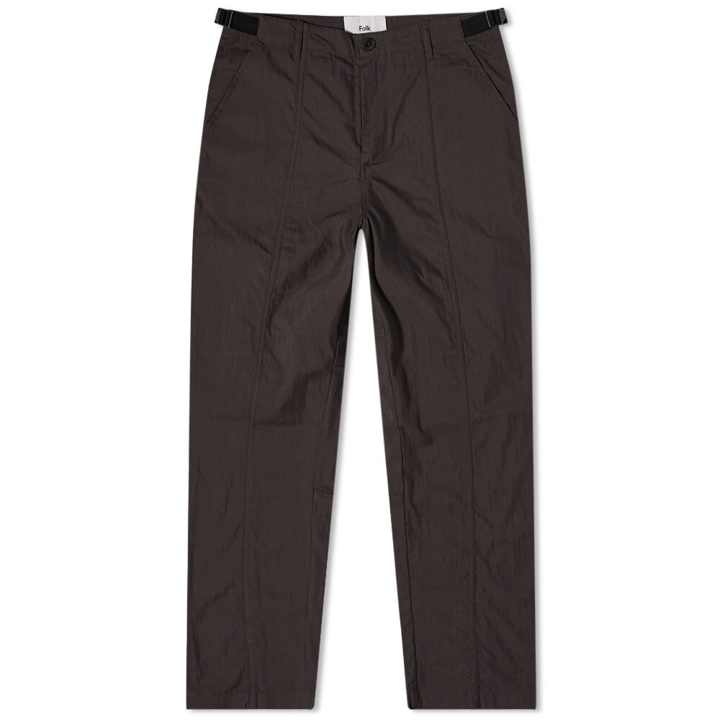 Photo: Folk Men's Woven Tech Trouser in Slate