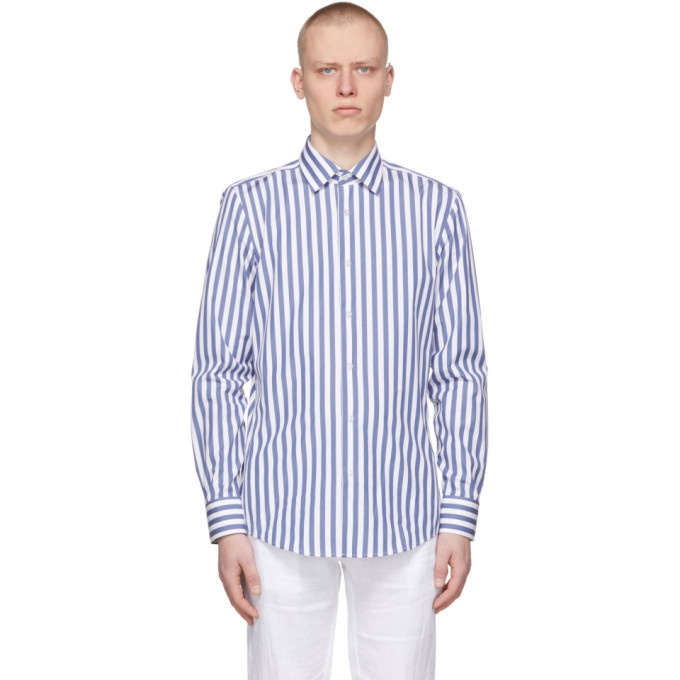 Photo: Boss Blue and White Striped Jango Shirt