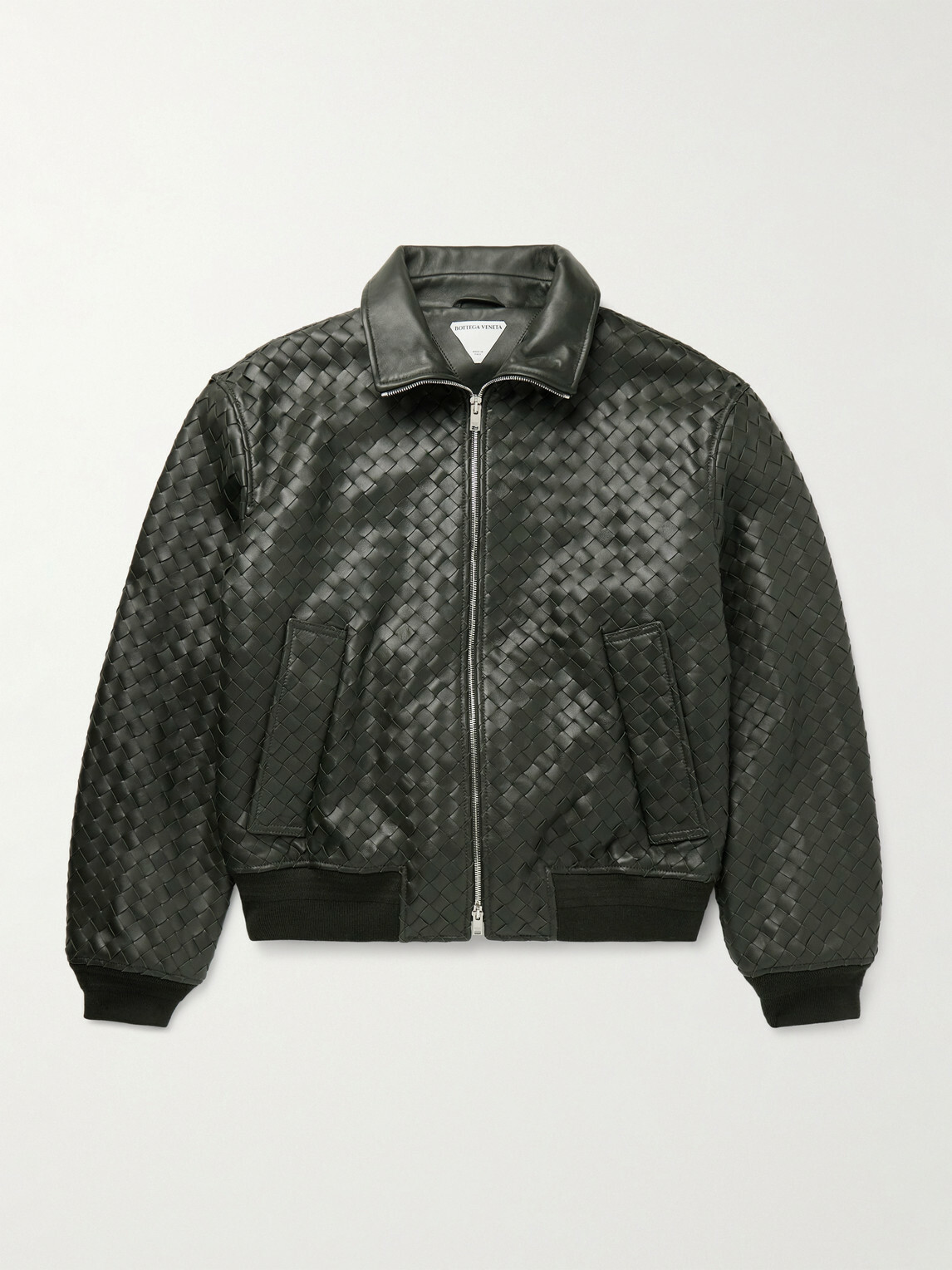 Bottega Veneta - Intrecciato Leather Blouson Jacket - Green