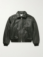 Bottega Veneta - Intrecciato Leather Blouson Jacket - Green
