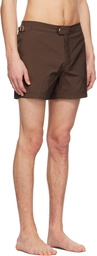 TOM FORD Brown Compact Swim Shorts