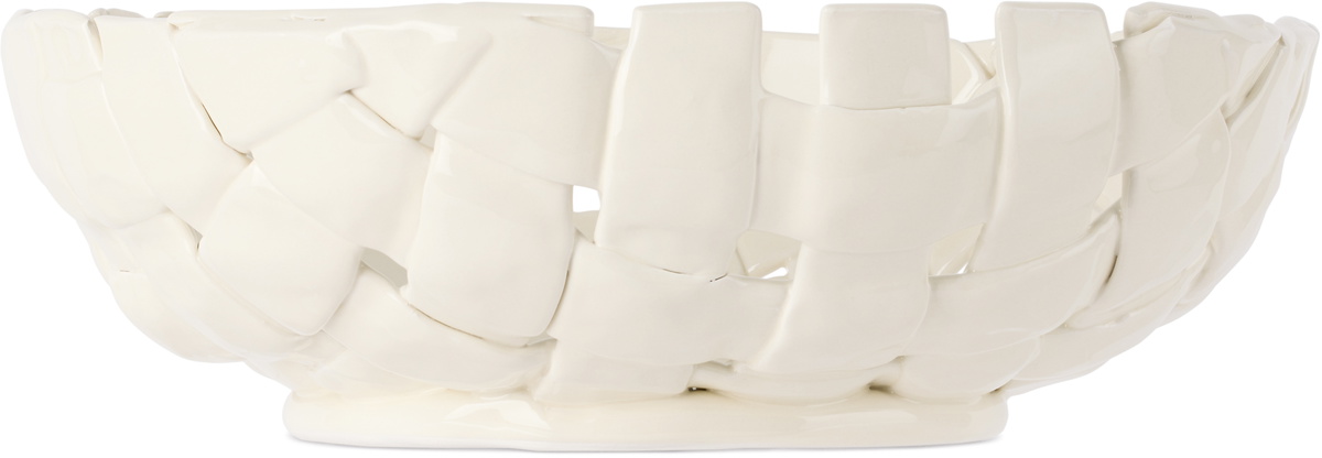 ferm LIVING Off-White Plait Bowl
