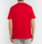 Versace - Logo-Embroidered Cotton-Jersey T-Shirt - Red
