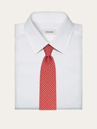 Ferragamo Mens Dylan print silk tie in Red