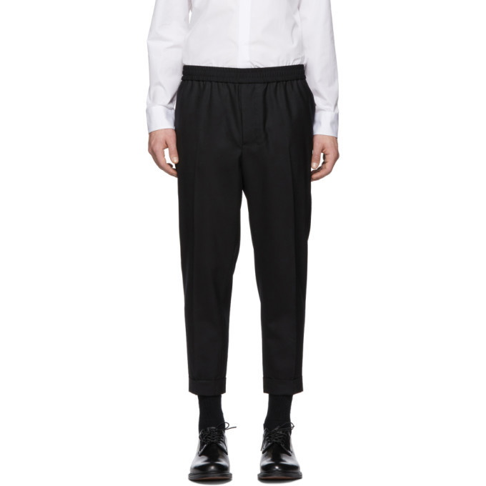 Photo: AMI Alexandre Mattiussi Black Elasticized Waist Trousers