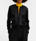 Moncler Tricot down-paneled virgin wool cardigan