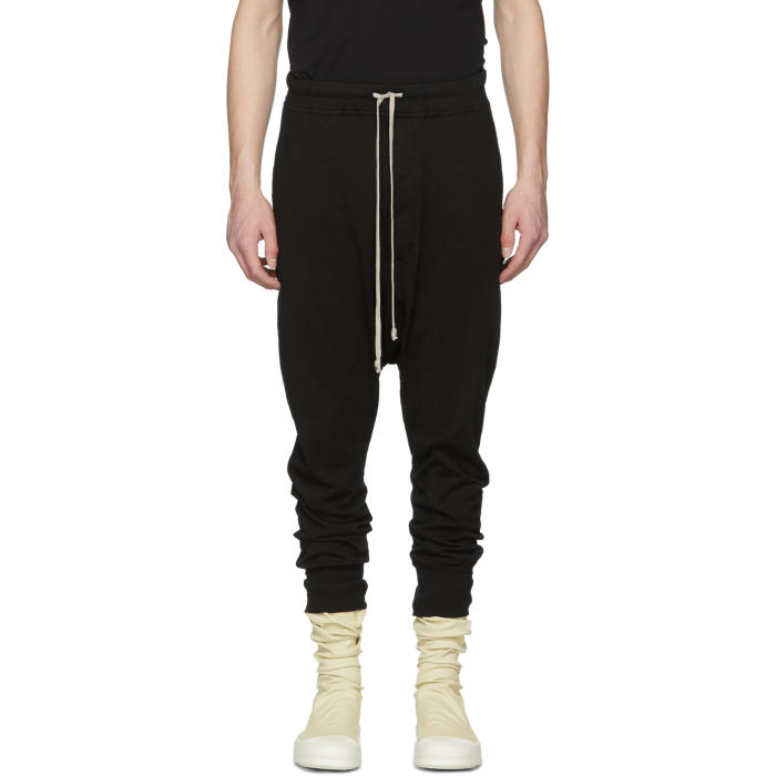 Rick Owens Drkshdw Black Prisoner Drawstring Lounge Pants Rick