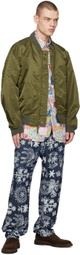 Engineered Garments Khaki Rib Trim Bomber Jacket