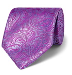 Charvet - 8.5cm Paisley-Embroidered Silk Tie - Purple