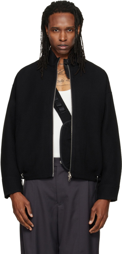 Photo: NULLUS Black Messenger Bag Pocket Jacket