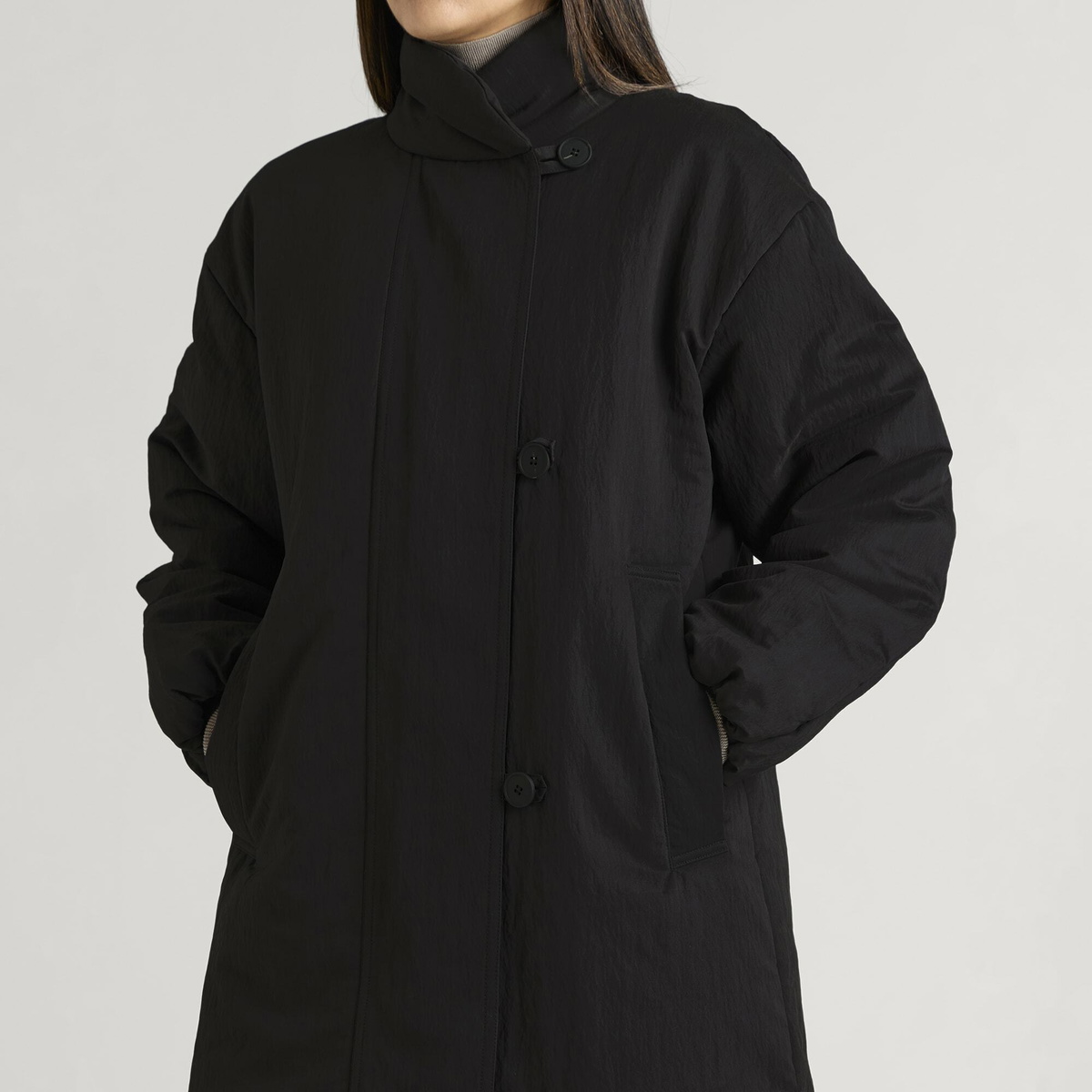 Studio Nicholson Women's Sperl Long Padded Coat in Black