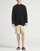 120% Lino Mens Shirt in Black