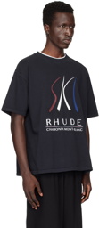 Rhude Black 'Chamonix Mont-Blanc' T-Shirt