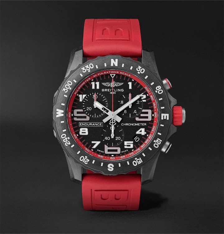 Photo: Breitling - Endurance Pro SuperQuartz Chronograph 44mm Breitlight and Rubber Watch, Ref. No. X82310D91B1S1 - Red