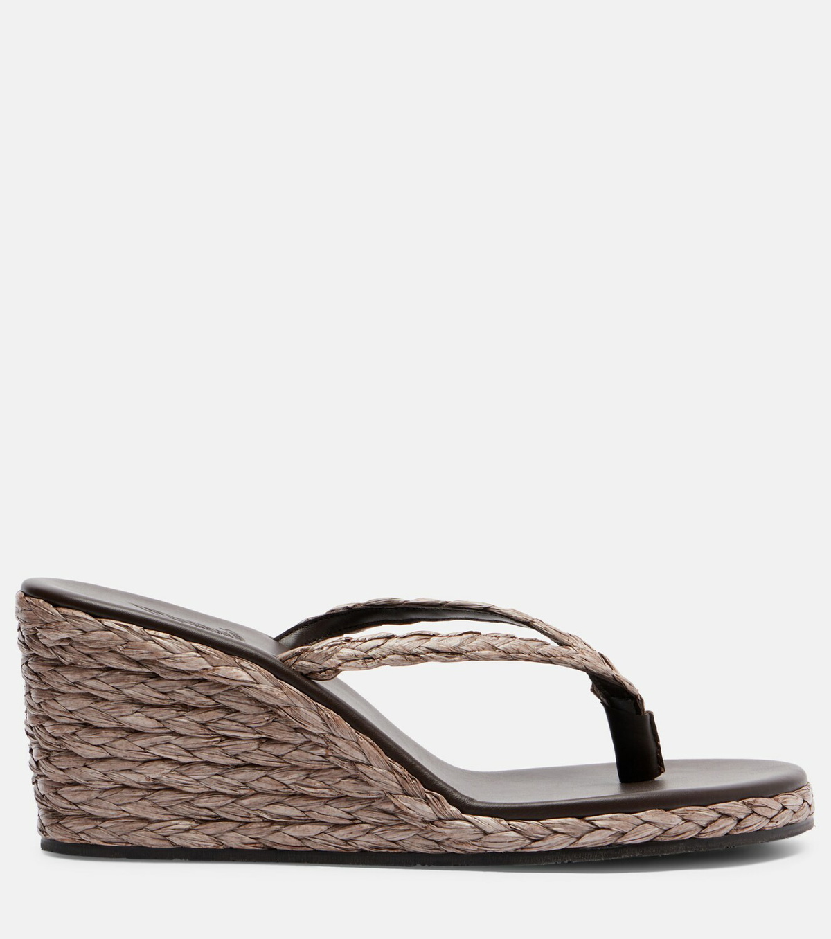 Ancient Greek Sandals Etheria raffia wedge thong sandals