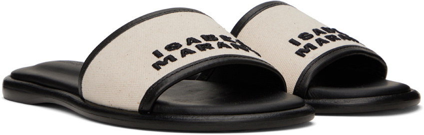 Isabel Marant Off-White & Black Vikee Sandals Isabel Marant