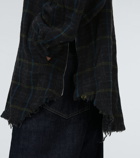 Undercover - Half-zipped checked wool overshirt