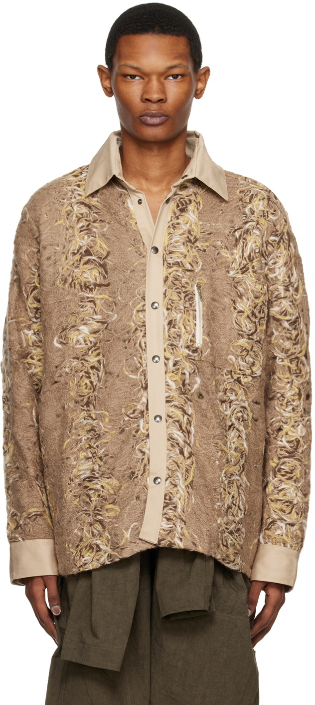 VITELLI Brown Cutout Shirt
