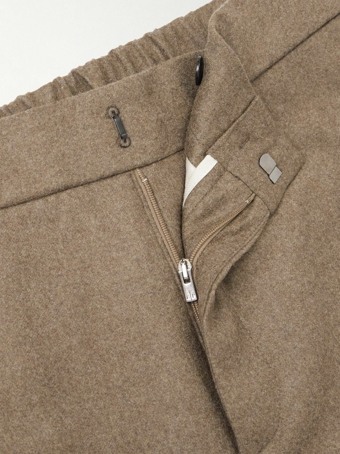Loro Piana - Leisure City Slim-Fit Virgin Wool and Cashmere-Blend Trousers - Brown