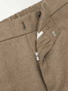 Loro Piana - Leisure City Slim-Fit Virgin Wool and Cashmere-Blend Trousers - Brown
