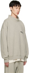 Essentials Gray Mock Neck Sweatshirt