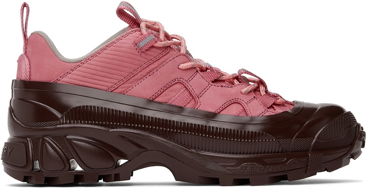 Photo: Burberry SSENSE Exclusive Pink Arthur Sneakers