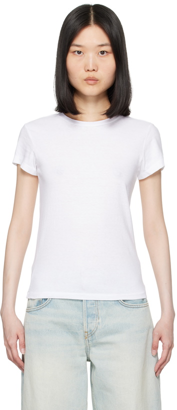 Photo: Re/Done White Hanes Edition 1960s Slim T-Shirt