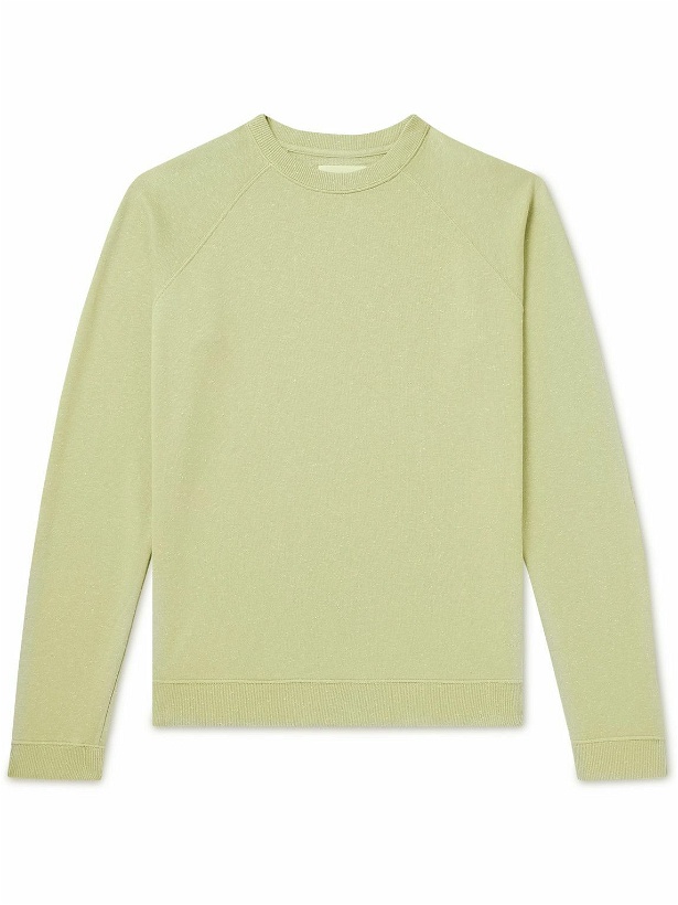 Photo: Folk - Rivet Garment-Dyed Cotton-Blend Jersey Sweatshirt - Green