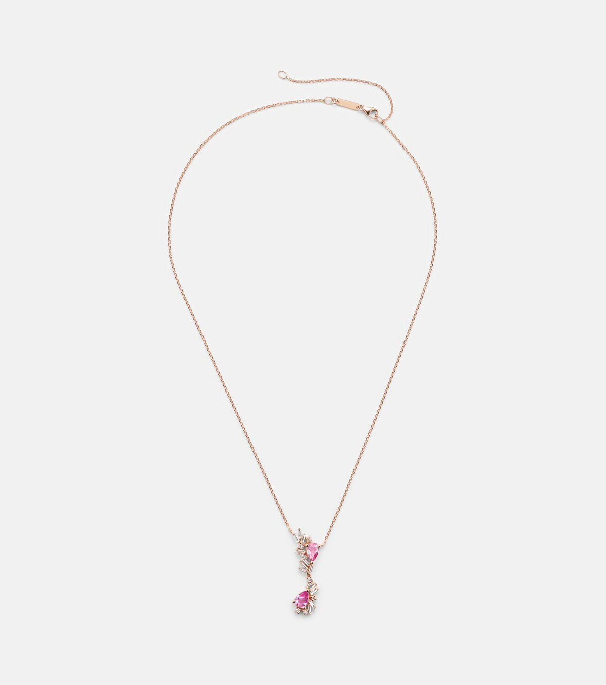 Suzanne Kalan One Of A Kind 18kt rose gold pendant necklace with sapphire and diamonds