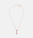 Suzanne Kalan One Of A Kind 18kt rose gold pendant necklace with sapphire and diamonds
