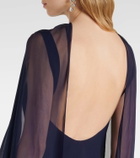 Ralph Lauren Collection Dylon caped silk gown