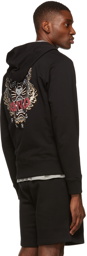 Kenzo Black Classic Tiger Full-Zip Hoodie