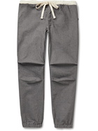 BEAMS PLUS - Gym Tapered Stretch Cotton-Blend Twill Drawstring Trousers - Gray - L