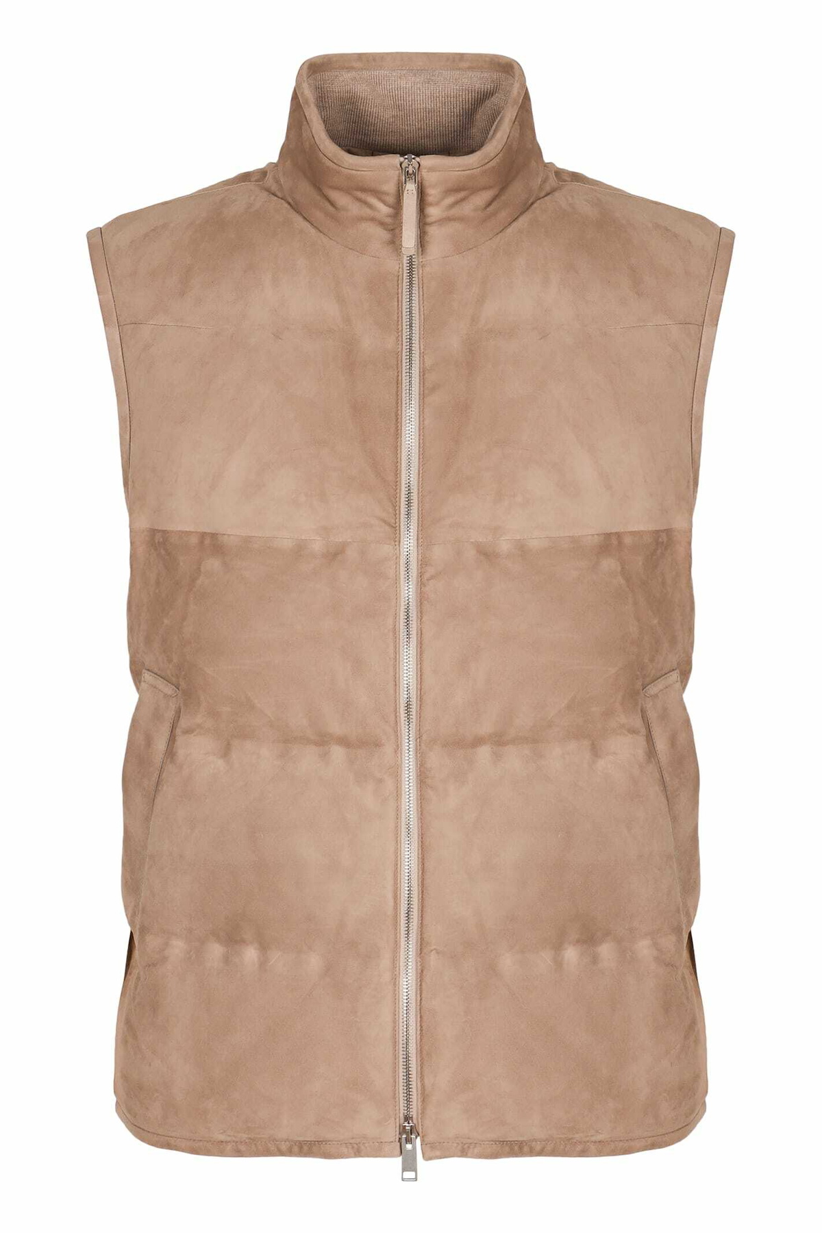 【GIANNETTO】Linen Brown Gilet Size46 The perfect seasonal layering piece, is the linen gilet